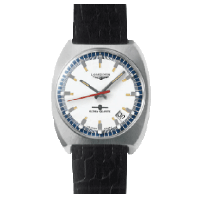 First quartz-controlled wristwatch