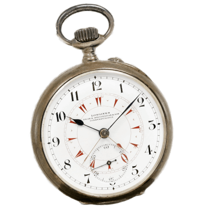 First pocket watch indicating two time zones
