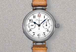 First wrist chronograph, 1913