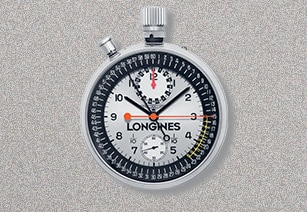 Chronographe Longines avec fonction rattrapante à haute fréquence pour chronométrage (réf. 7411), 1966
