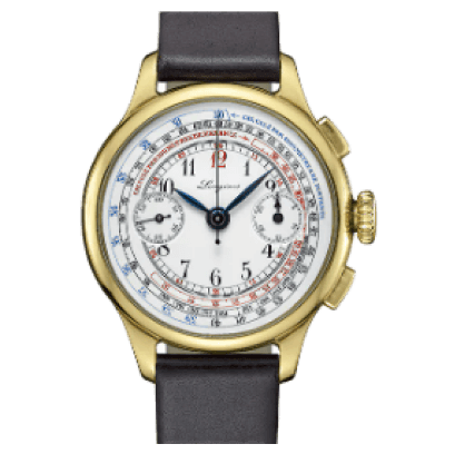 นาฬิกาข้อมือโครโนกราฟเรือนแรกที่มี
  ปุ่มกดแยกเป็นอิสระสองปุ่ม 
 และฟังก์ชั่นฟลายแบ็ก (flyback)